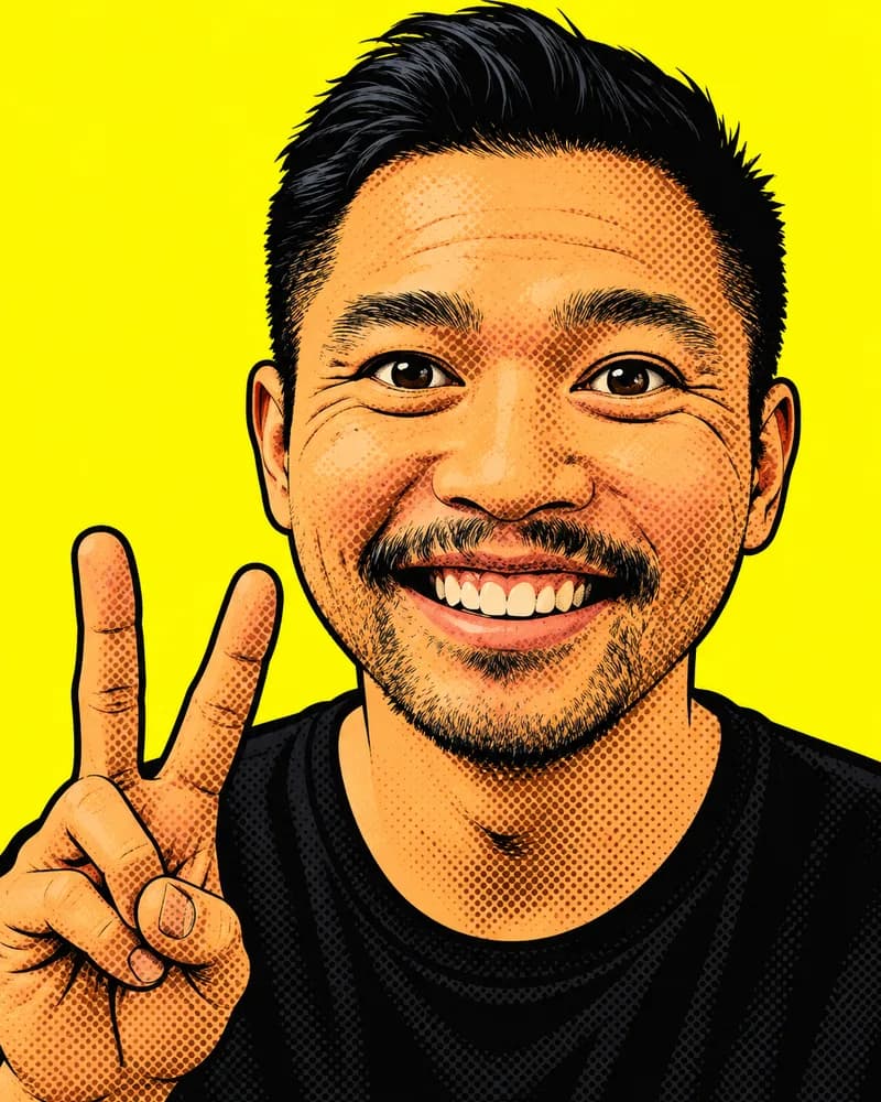 Pop-art illustration of Chris Sevilleja