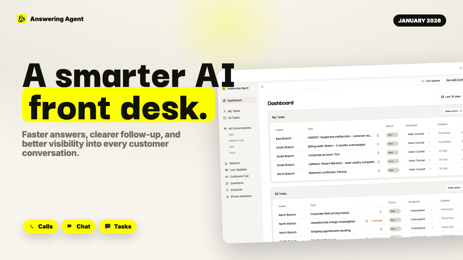 January 2026: A Smarter AI Front Desk