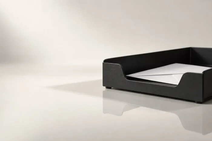 Paper tray for incoming email