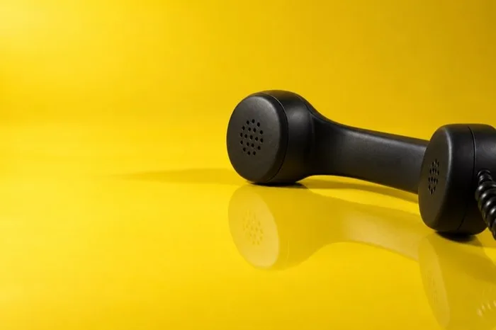 Black telephone receiver